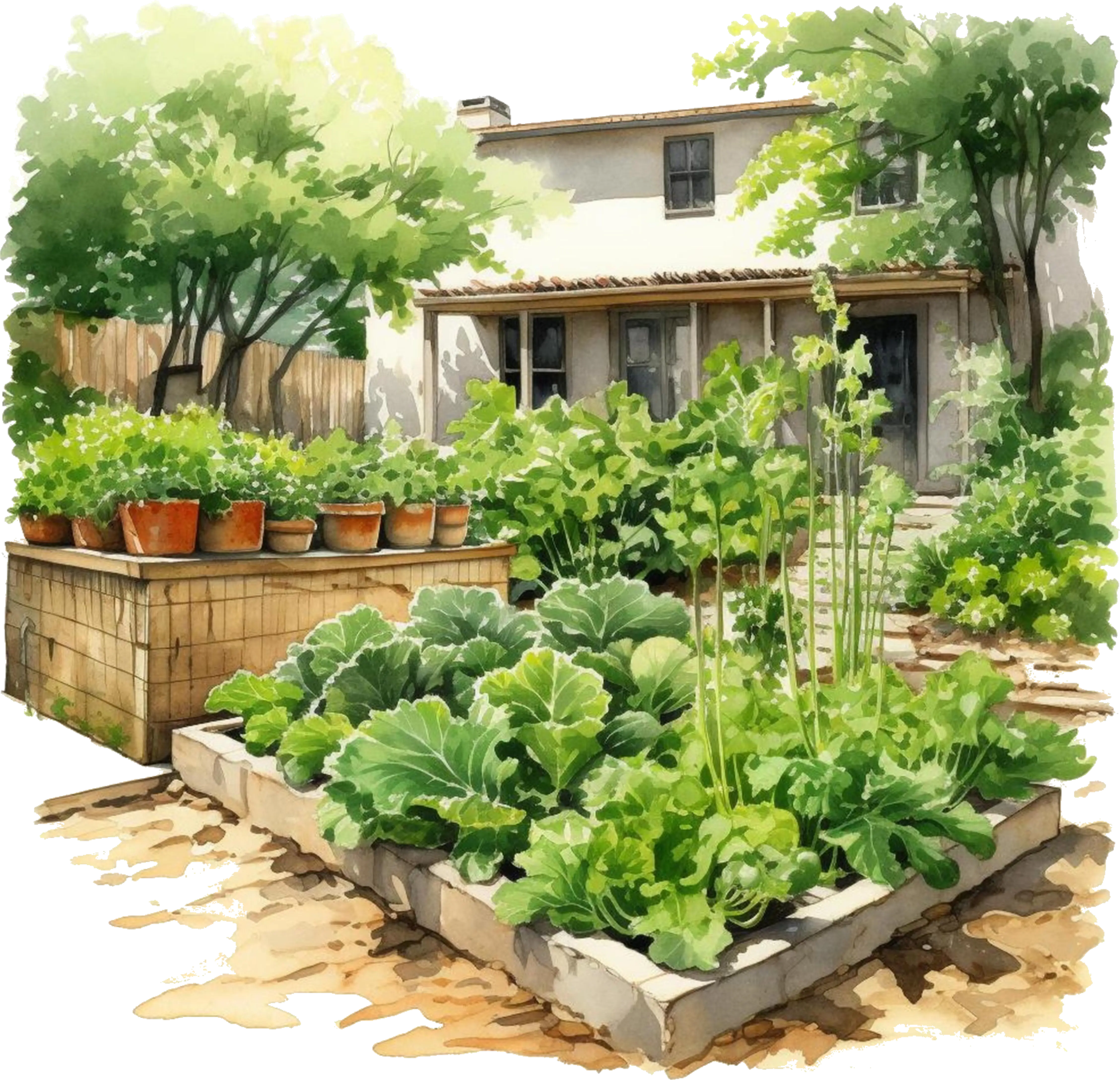 house with garden